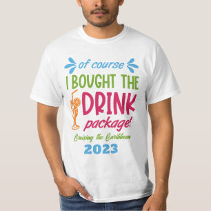 Aangepaste naam, bestemming en jaar cruise-Drinken T-shirt