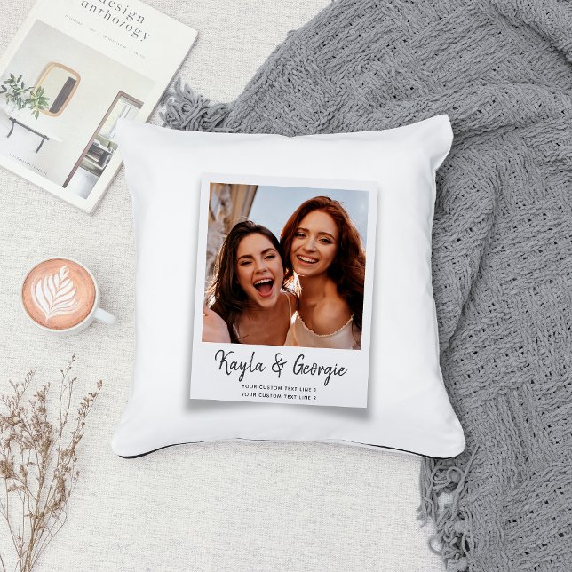 Aangepaste naam Bestie Fotovrienden Sisters BFF Fu Kussen (Make friendship sparkle! This pillow is guaranteed to turn heads and steal the show on any couch.)