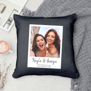 Aangepaste naam Bestie Fotovrienden Sisters BFF Fu Kussen