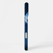 Aangepaste Naam Betoverd Blauw Roos Romantische Bl iPhone Hoesje (Rechterkant)