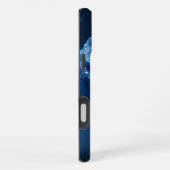 Aangepaste Naam Betoverd Blauw Roos Romantische Bl iPhone Hoesje (Rechterkant)