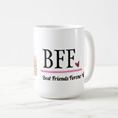 Aangepaste naam BFF Beste vrienden Foever foto Koffiemok (Voorkant rechts)