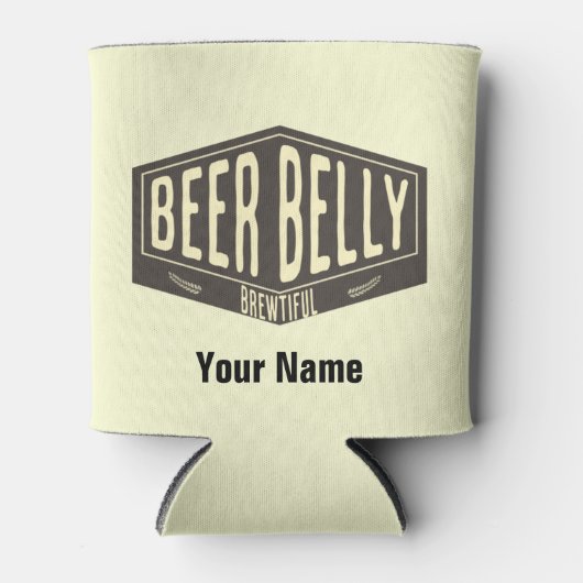 Aangepaste naam bier Belly Brewful Bottle Cooler (Voorkant)