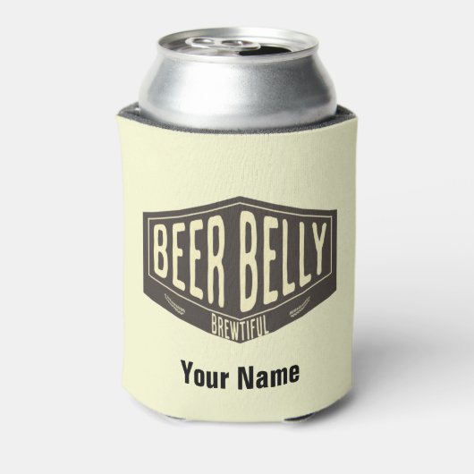 Aangepaste naam bier Belly Brewful Bottle Cooler (Blikje Achterkant)