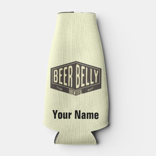 Aangepaste naam bier Belly Brewful Bottle Cooler (Voorkant)