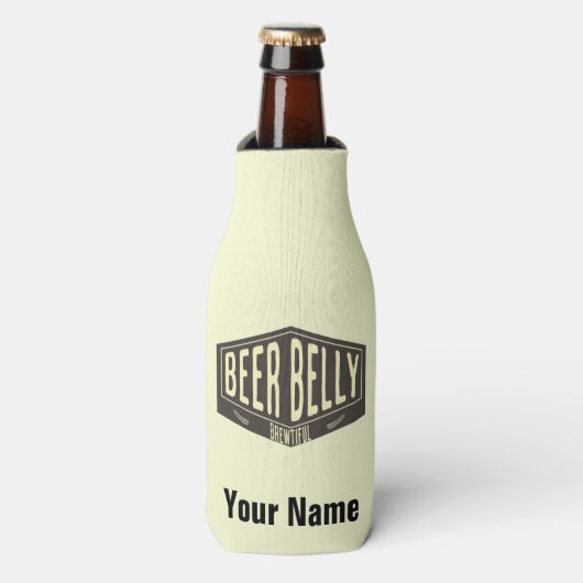Aangepaste naam bier Belly Brewful Bottle Cooler (Fles Voorkant)
