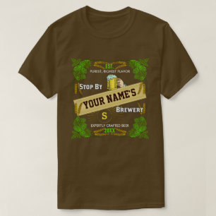 Aangepaste naam bierbrouwerij   Hop Barley Cool T-shirt