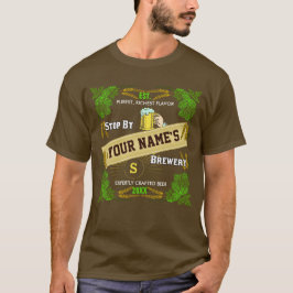 Aangepaste naam bierbrouwerij | Hop Barley Cool T-shirt