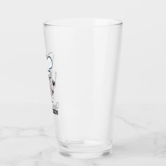 Aangepaste naam bierglas cadeau met chef-cartoon glas (Links)