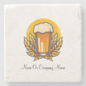 Aangepaste naam bierglas stenen onderzetter (Voorkant)