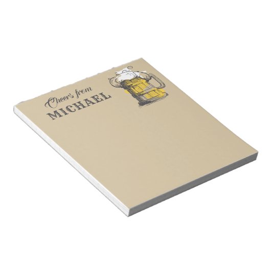 Aangepaste naam bierisolatie notitieblok (Schuin)