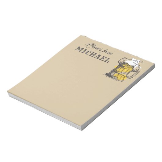 Aangepaste naam bierisolatie notitieblok (Linkerzijde)