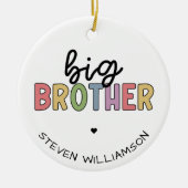 Aangepaste naam Big Brother Cute op maat Keramisch Ornament (Voorkant)