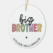 Aangepaste naam Big Brother Cute op maat Keramisch Ornament (Links)
