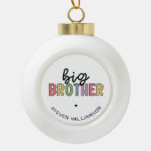 Aangepaste naam Big Brother Cute op maat Keramische Bal Ornament (Voorkant)