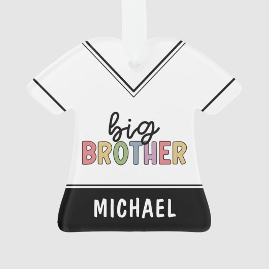 Aangepaste naam Big Brother Cute op maat Ornament (achterkant)
