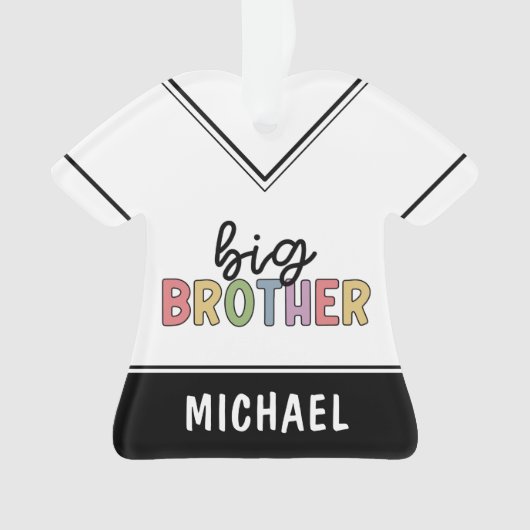 Aangepaste naam Big Brother Cute op maat Ornament (voorkant)