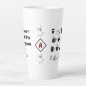 Aangepaste naam, Big Coffee EspressoCup | grappig  Latte Mok (Voorkant)