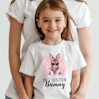 Aangepaste naam Big Sister Bunny Matching Family G T-shirt
