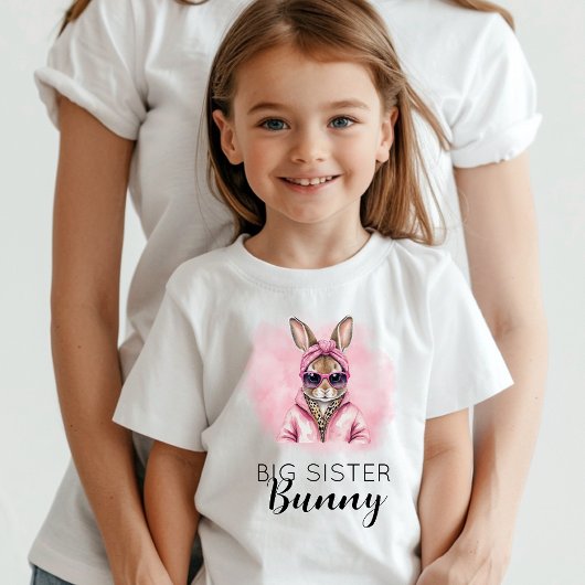 Aangepaste naam Big Sister Bunny Matching Family G T-shirt