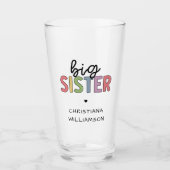Aangepaste naam Big Sister Cute Speciaal Glas (Voorkant)