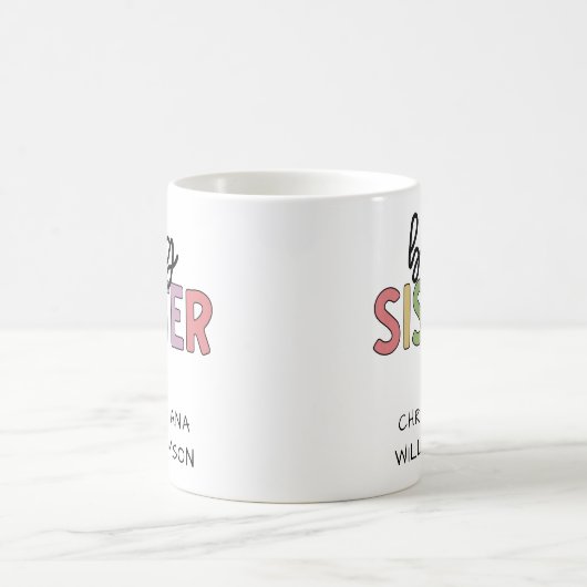 Aangepaste naam Big Sister Cute Speciaal Koffiemok (Center)