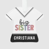 Aangepaste naam Big Sister Cute Speciaal Ornament (achterkant)