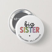 Aangepaste naam Big Sister Cute Speciaal Ronde Button 5,7 Cm (Voorkant /achterkant)