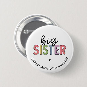 Aangepaste naam Big Sister Cute Speciaal Ronde Button 5,7 Cm