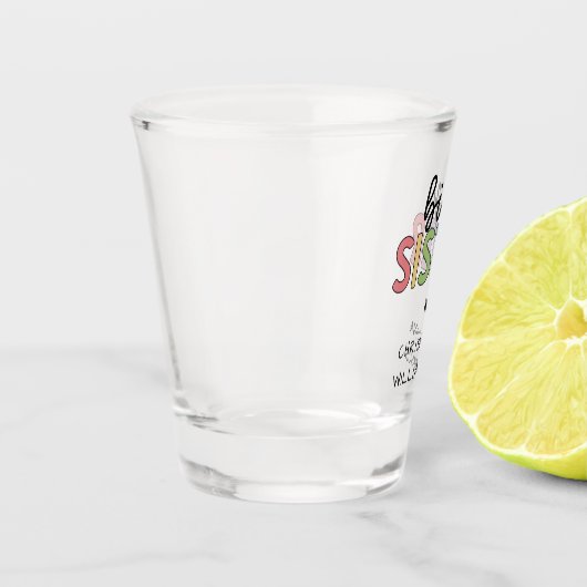 Aangepaste naam Big Sister Cute Speciaal Shot Glas (Links)