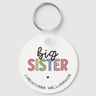 Aangepaste naam Big Sister Cute Speciaal Sleutelhanger