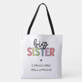 Aangepaste naam Big Sister Cute Speciaal Tote Bag (Voorkant)