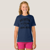 Aangepaste naam Big Sister Soccer T-shirt (Voorkant volledig)