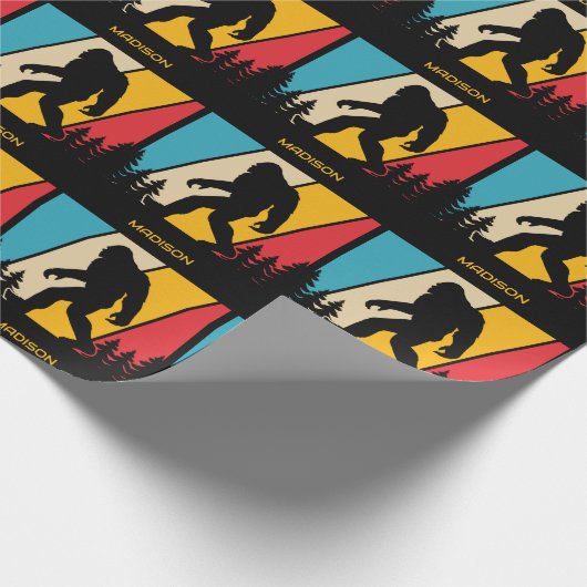 Aangepaste naam Bigfoot Cadeaupapier (Hoek)