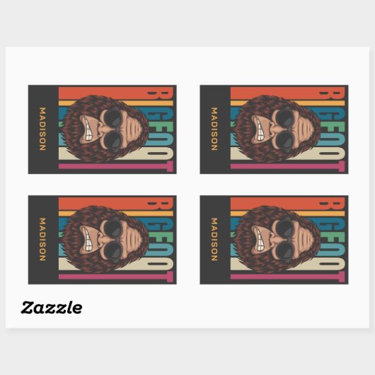Aangepaste naam Bigfoot Rechthoekige Sticker (Vel)