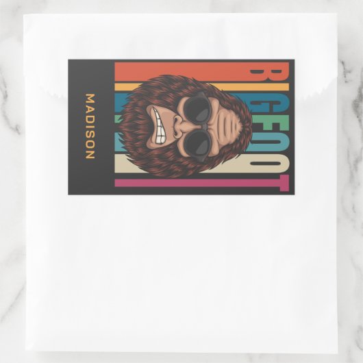 Aangepaste naam Bigfoot Rechthoekige Sticker (Tas)