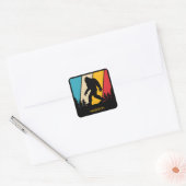 Aangepaste naam Bigfoot Vierkante Sticker (Envelop)