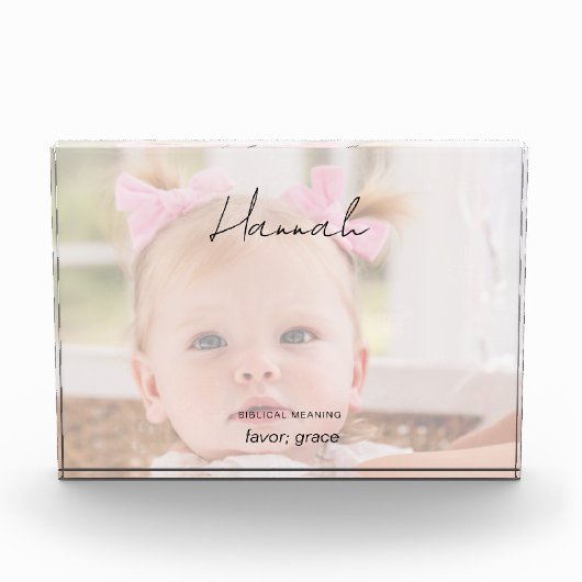 Aangepaste naam Bijbels Betekenis Kind Fotoblok (Voorkant)
