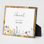 Aangepaste naam Bijbelse betekenis Wildflower Plaq Fotoplaat (Zijkant)