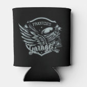 Aangepaste NAAM Biker Skull Wings Motor Garage Blikjeskoeler (Achterkant)