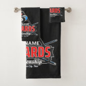 Aangepaste NAAM Billiards 8 Ball Pool Cue Rack Bad Handdoek (Insitu)