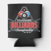 Aangepaste NAAM Billiards 8 Ball Pool Cue Rack Blikjeskoeler (Voorkant)
