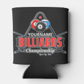 Aangepaste NAAM Billiards 8 Ball Pool Cue Rack Blikjeskoeler (Achterkant)