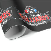 Aangepaste NAAM Billiards 8 Ball Pool Cue Rack Cadeaupapier (Rol Hoek)