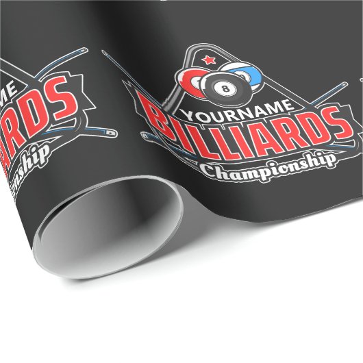 Aangepaste NAAM Billiards 8 Ball Pool Cue Rack Cadeaupapier (Rol Hoek)
