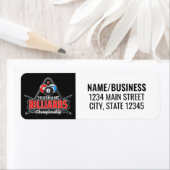 Aangepaste NAAM Billiards 8 Ball Pool Cue Rack Etiket (Insitu)