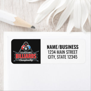 Aangepaste NAAM Billiards 8 Ball Pool Cue Rack Etiket