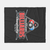 Aangepaste NAAM Billiards 8 Ball Pool Cue Rack Fleece Deken (Voorkant (Horizontaal))