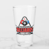 Aangepaste NAAM Billiards 8 Ball Pool Cue Rack Glas (Voorkant)