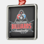 Aangepaste NAAM Billiards 8 Ball Pool Cue Rack Metalen Ornament (Links)